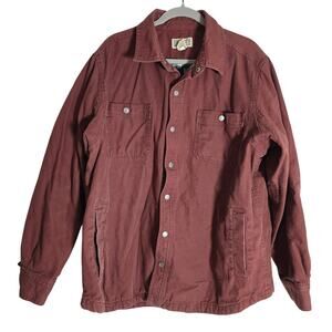 Workwear Utility Duluth Trading Co Men's XL Red Rugged Canvas Outdoor Jacket